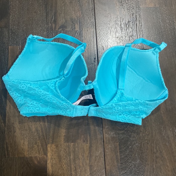 Victoria's Secret blue floral lace push up bra 34DD - Picture 6 of 12